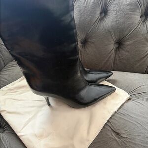 Zara Black Heeled Boots